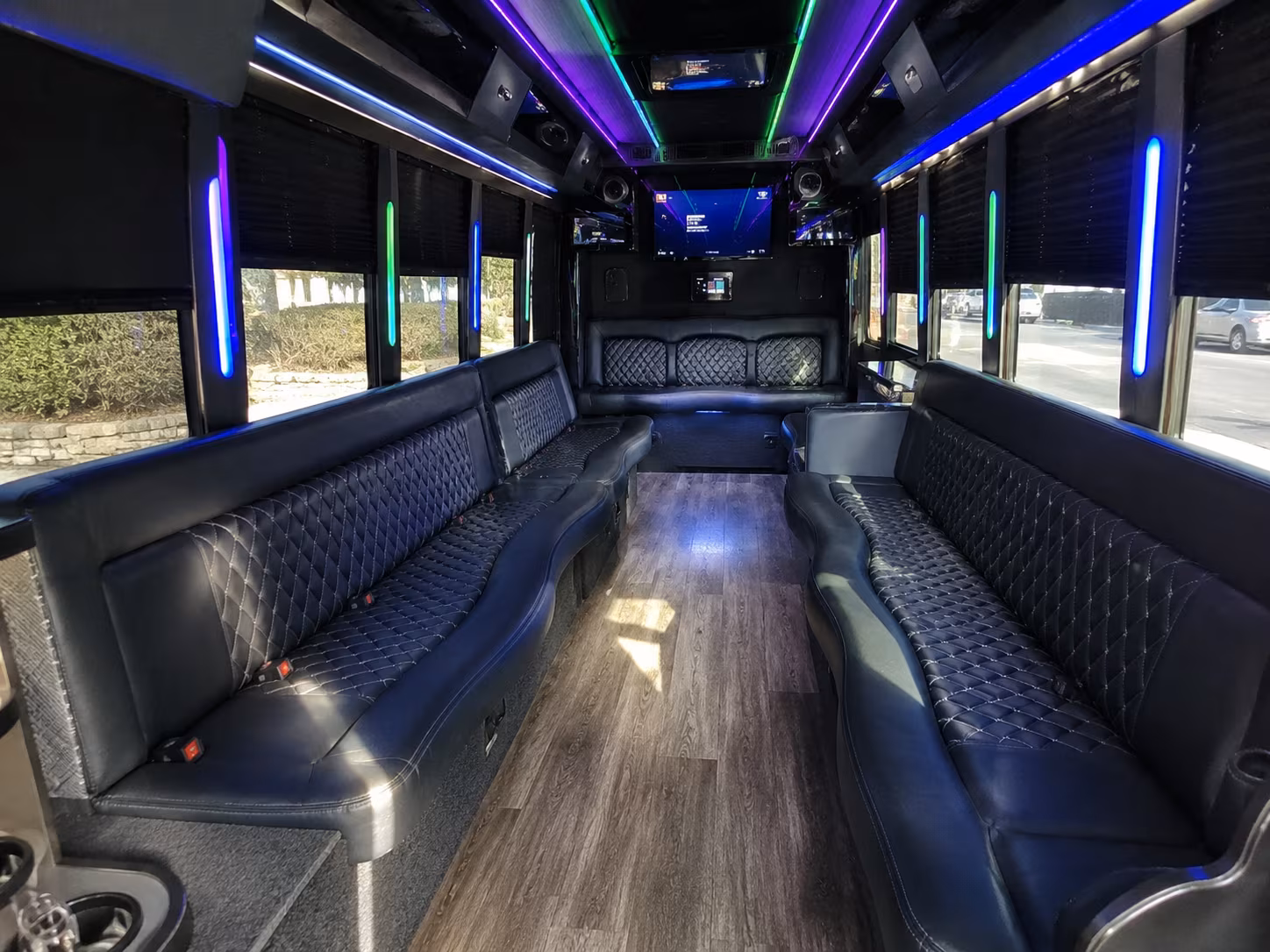 yakima 15 passenger party bus interior