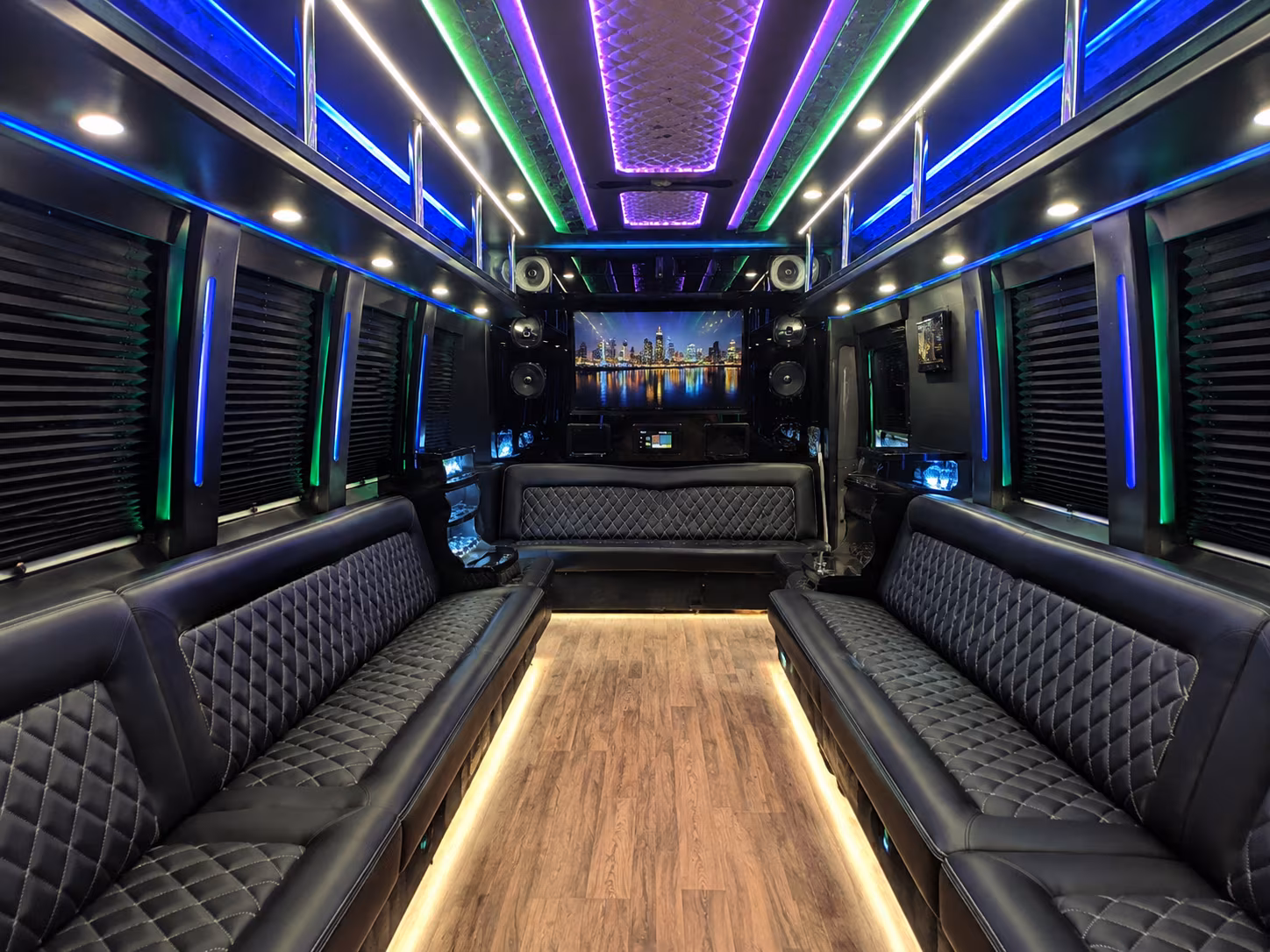 yakima 25 passenger party bus interior