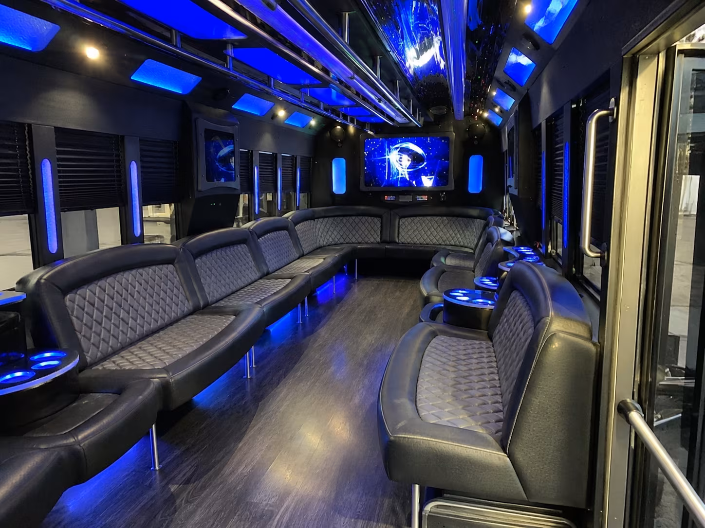 yakima 28 passenger party bus interior