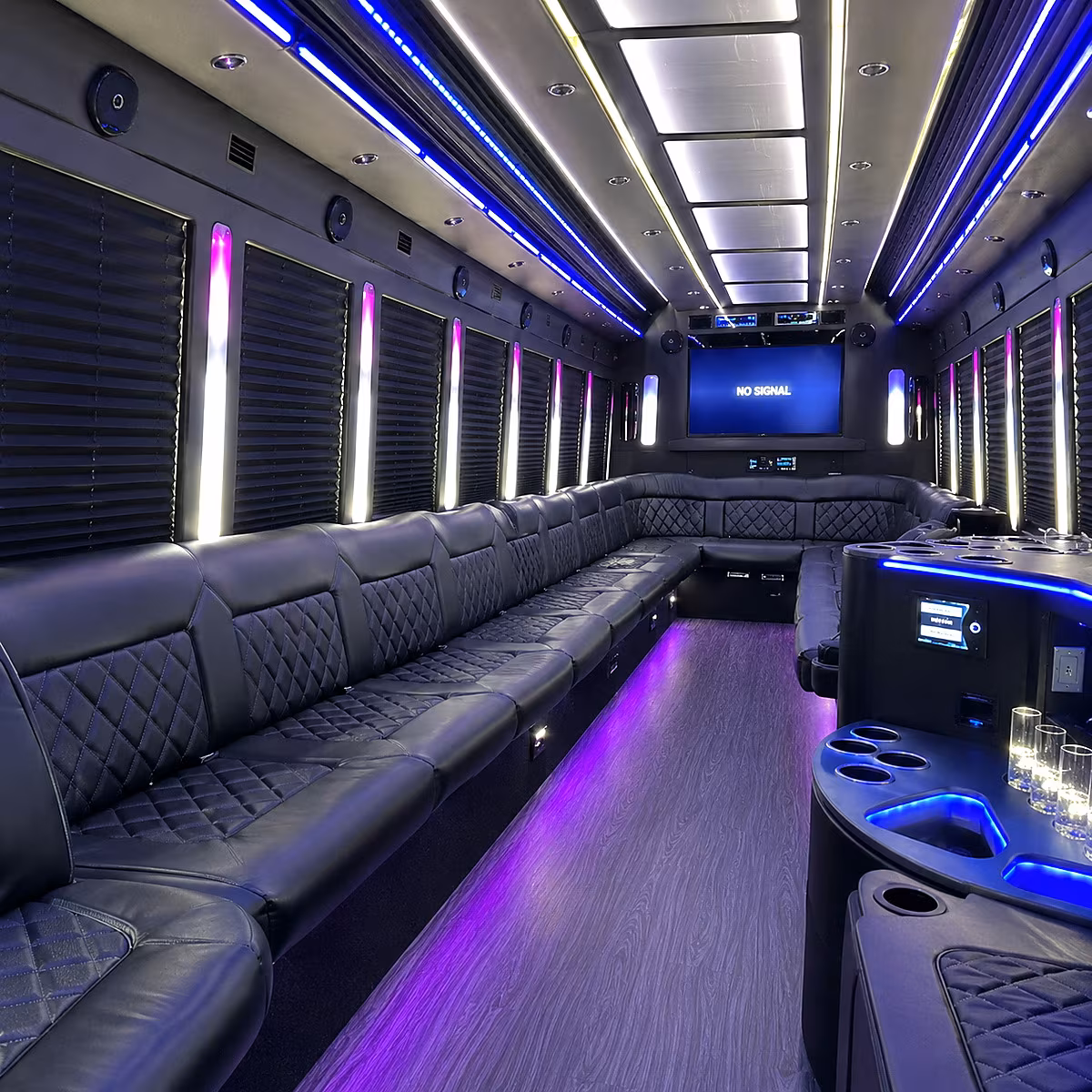 yakima 30 passenger party bus inside