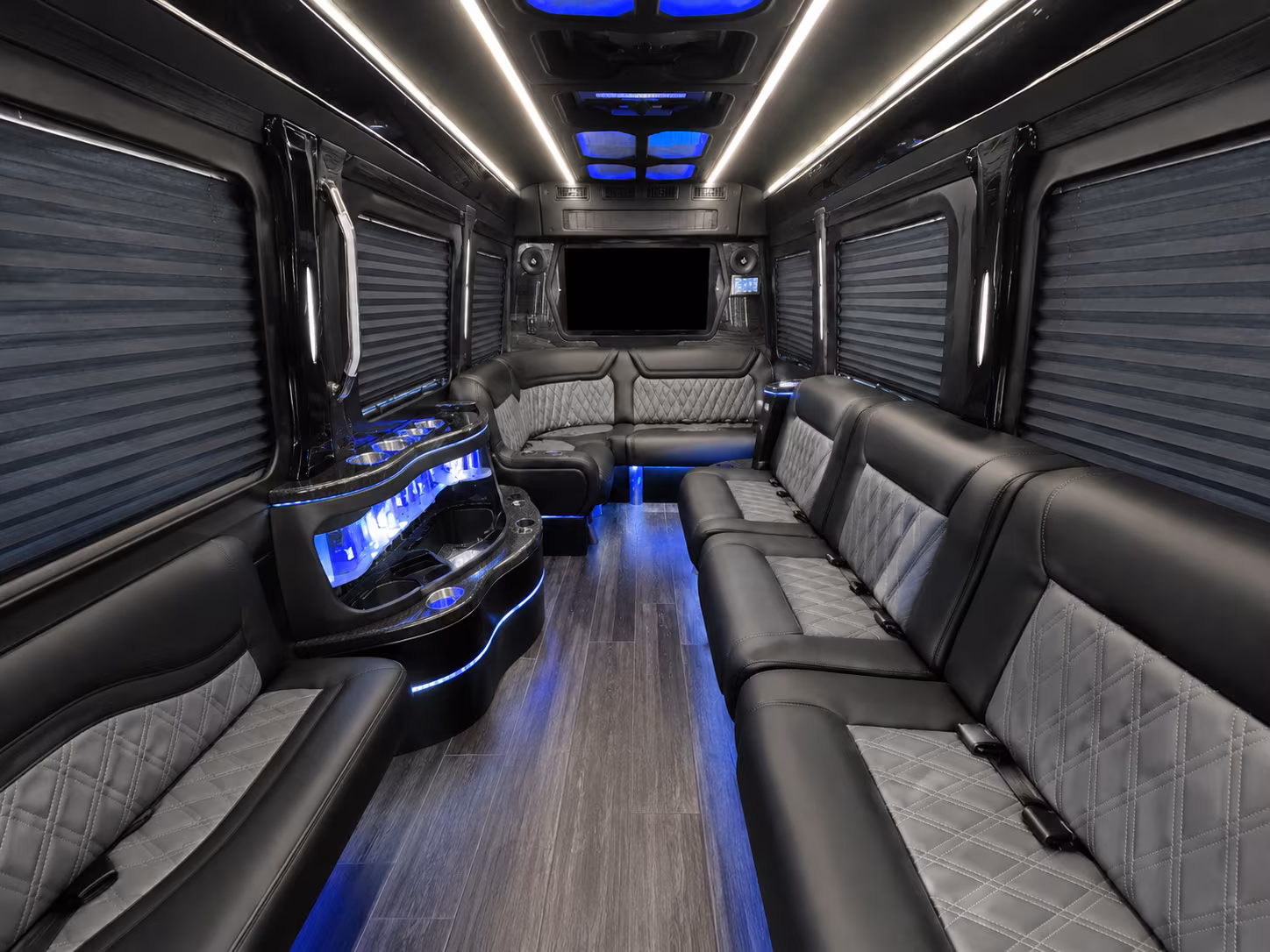 yakima 40 passenger party bus inside